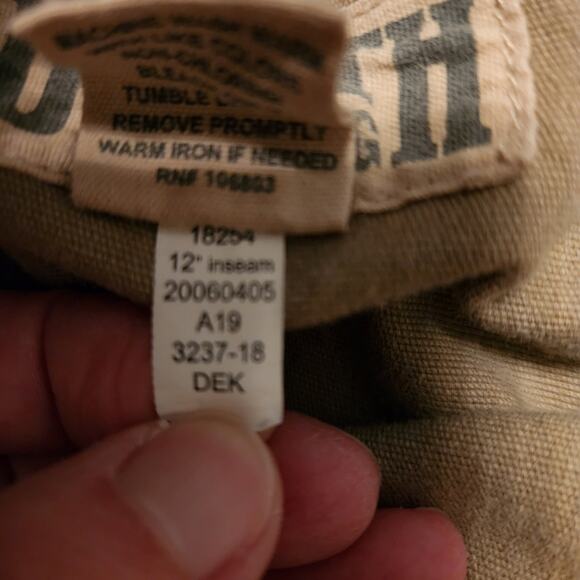 DULUTH TRADING CO Shorts Mens 40 (42) Tan 12" Cargo Heavy Pockets Flex Fire Hose - Picture 7 of 12